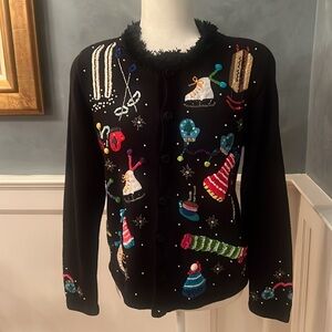 Black Berek Vintage Christmas sweater. Size Small. Like new.
